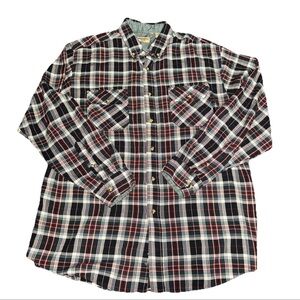 Northwest Green Red and Black Plaid Shirt Long Sleeve